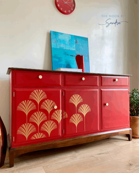 Midcentury Striking Stag Minstrel Mahogany Sideboard