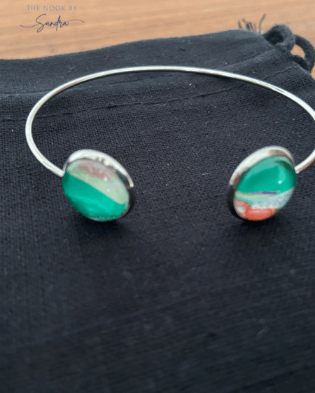 Acrylic Art Bangle Bracelet