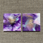 Lilac Dreams – Set of 2 Square Coasters