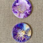 Shades of Purple – Set of 2 Round Coasters