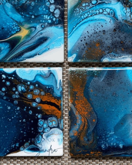 Ocean Frost – Set of 4 Square Coasters