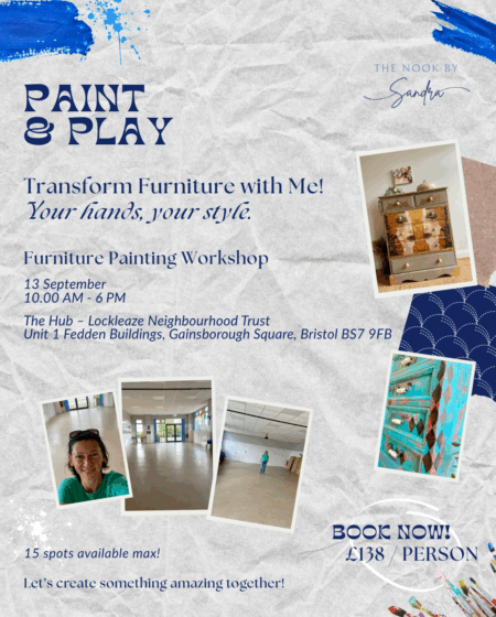 Workshop - Paint & Play: Transform Furniture with Me! Your hands, your style.