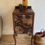 Restored and Decoupaged Bedside Cabinet – Lamp Table – Small Drinks Cabinet