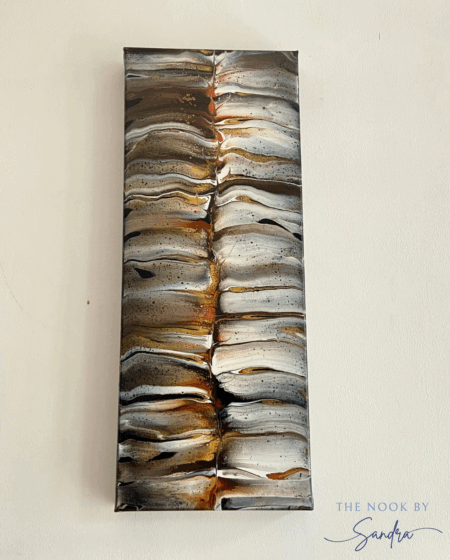 Abstract Fluid Art -Canvas Earth Tone Modern Wall decor